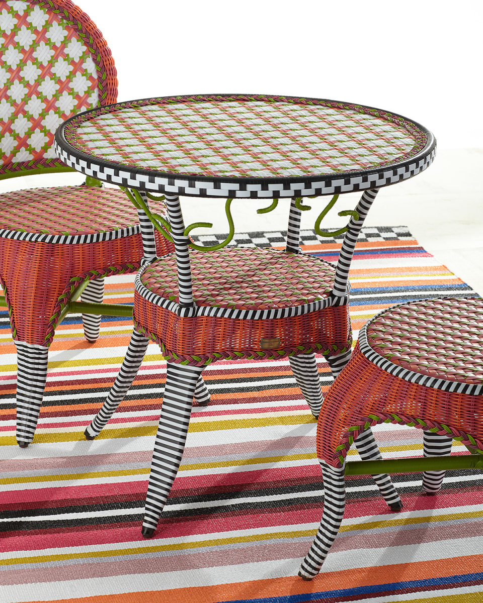 Breezy Poppy Outdoor Cafe Table